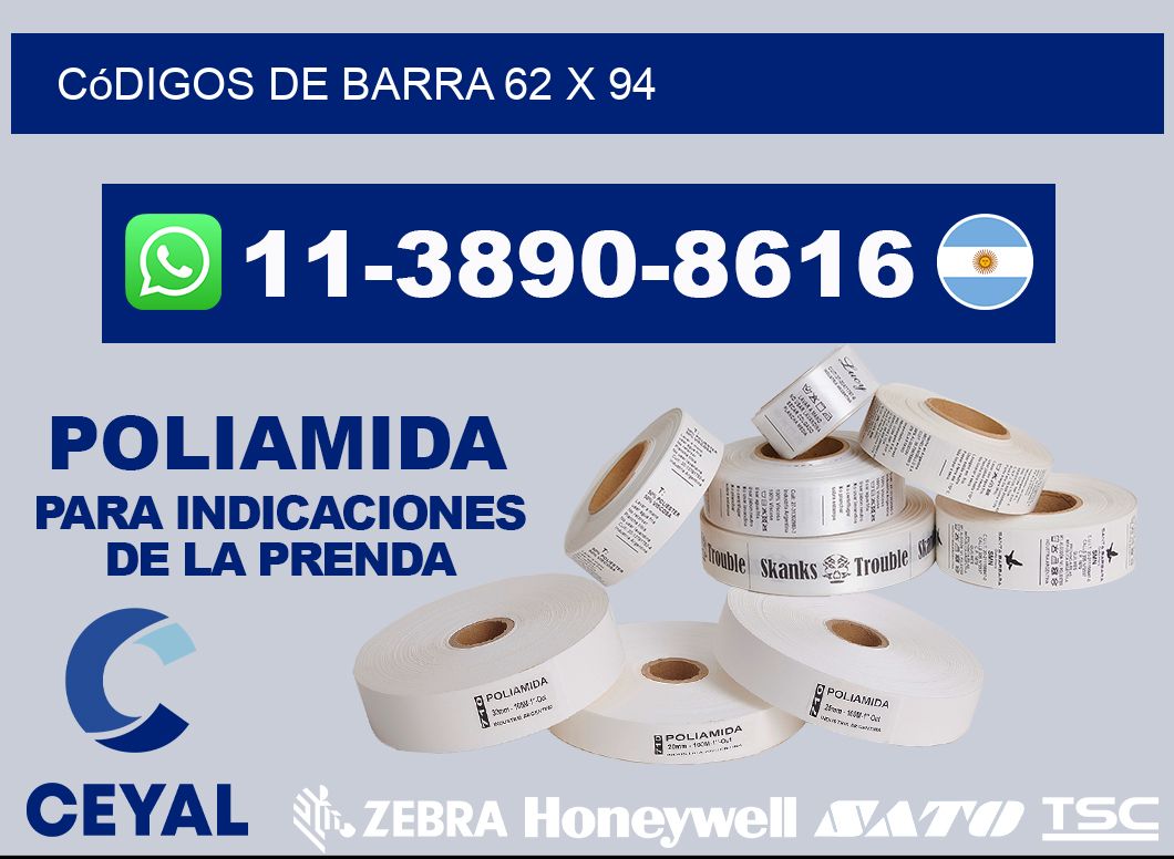 códigos de barra 62 x 94