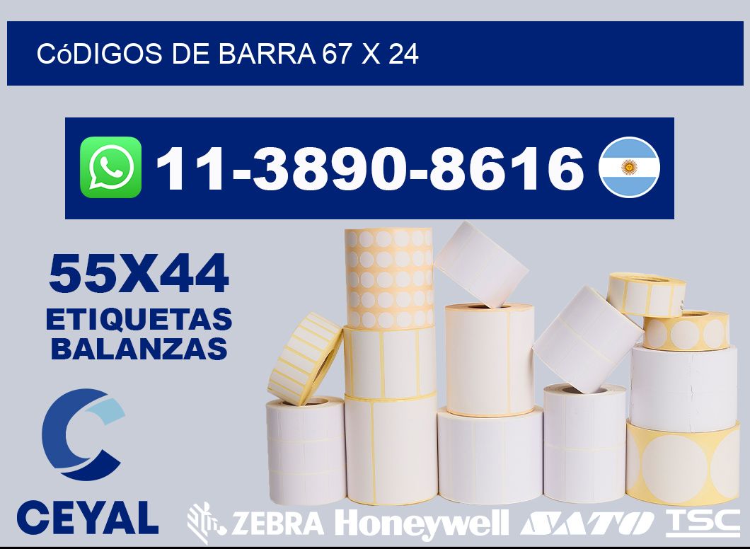códigos de barra 67 x 24