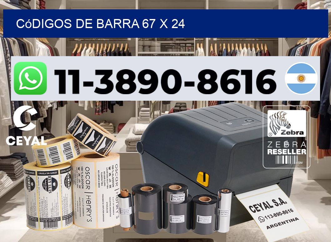 códigos de barra 67 x 24