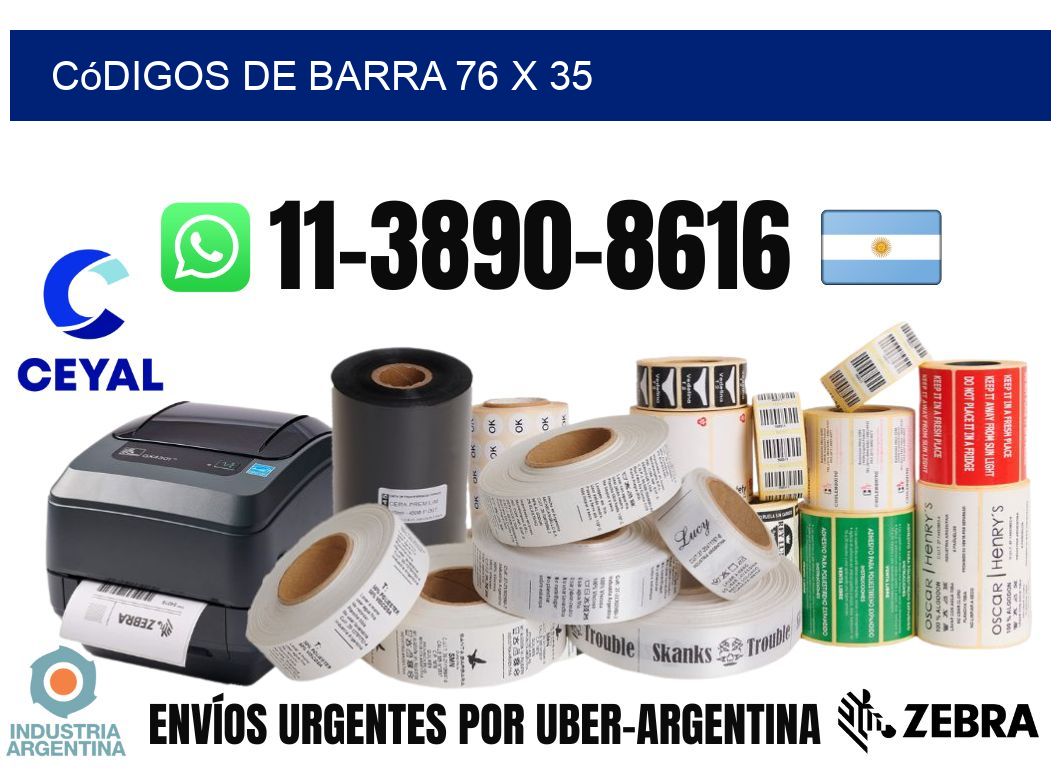 códigos de barra 76 x 35