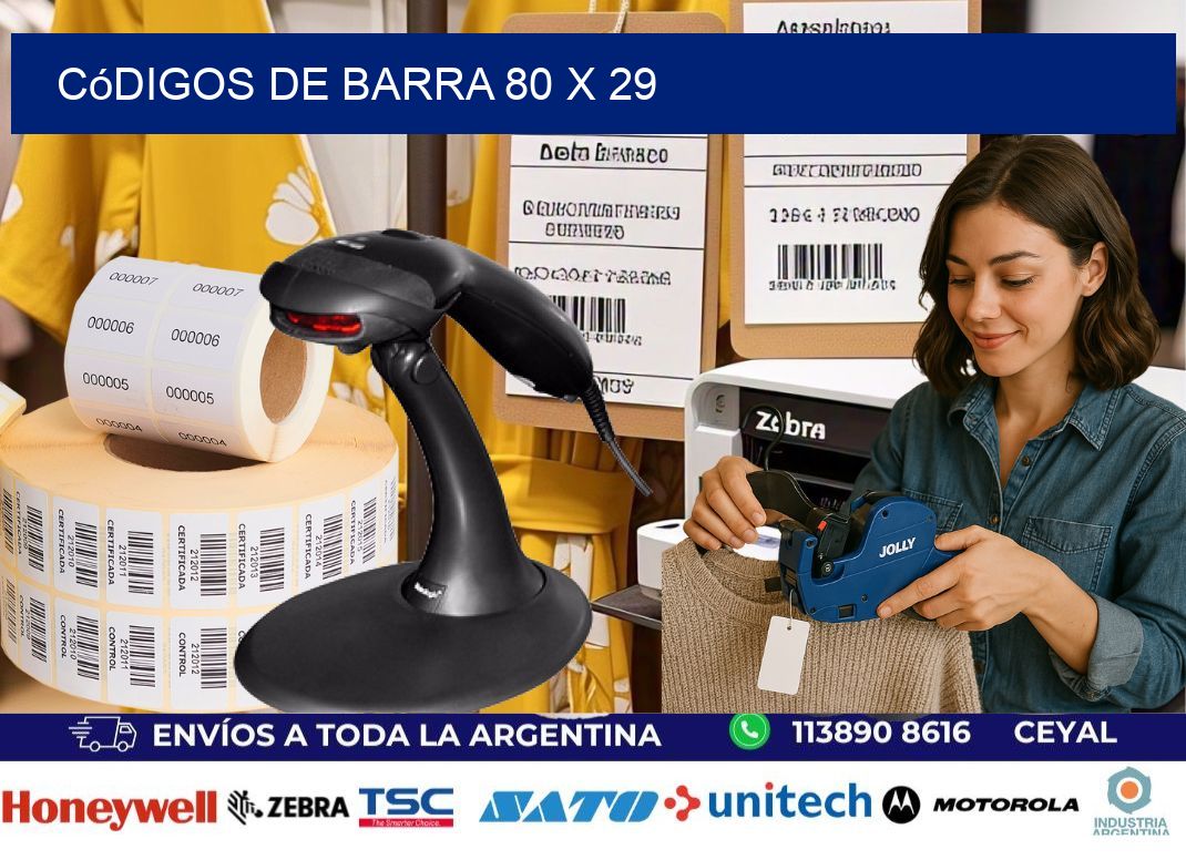 códigos de barra 80 x 29