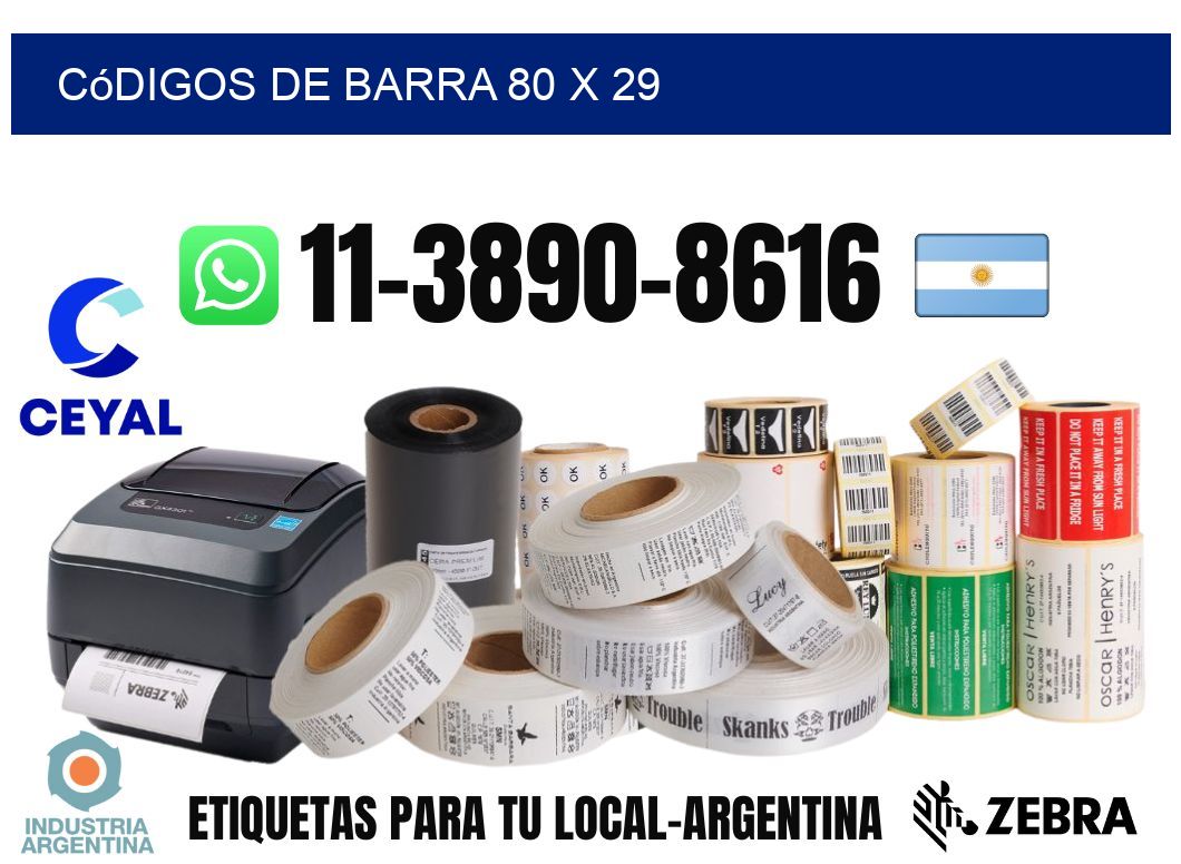 códigos de barra 80 x 29