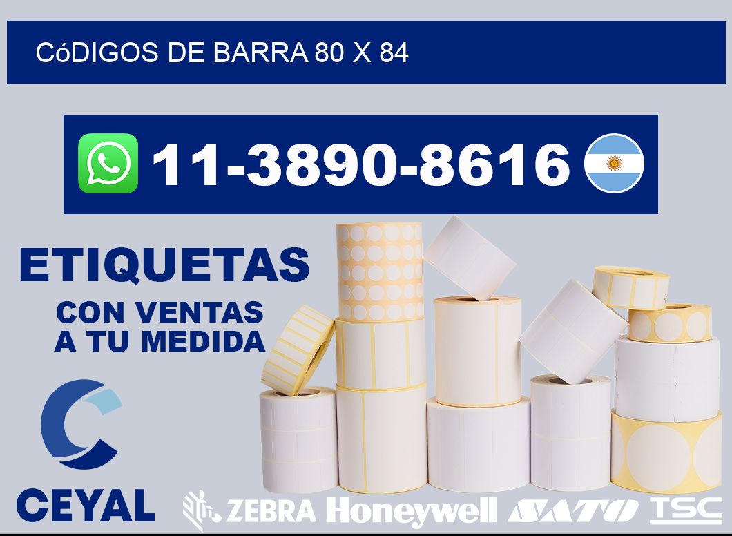 códigos de barra 80 x 84