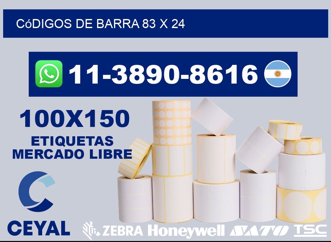 códigos de barra 83 x 24