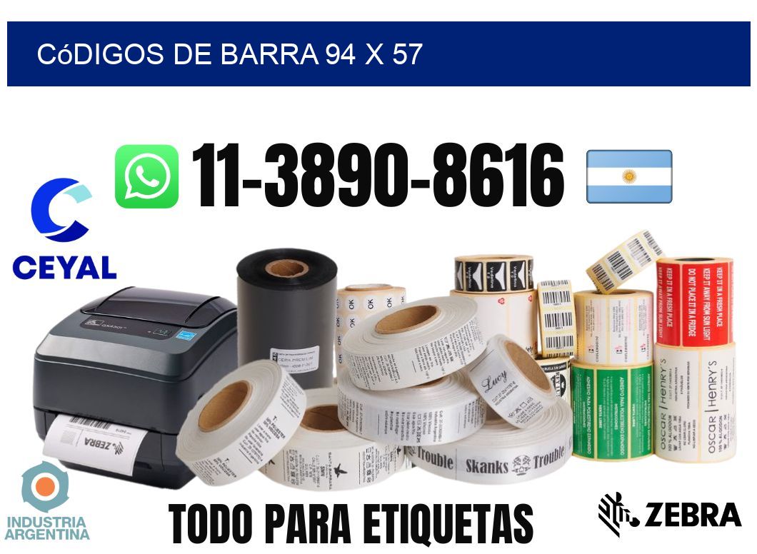 códigos de barra 94 x 57