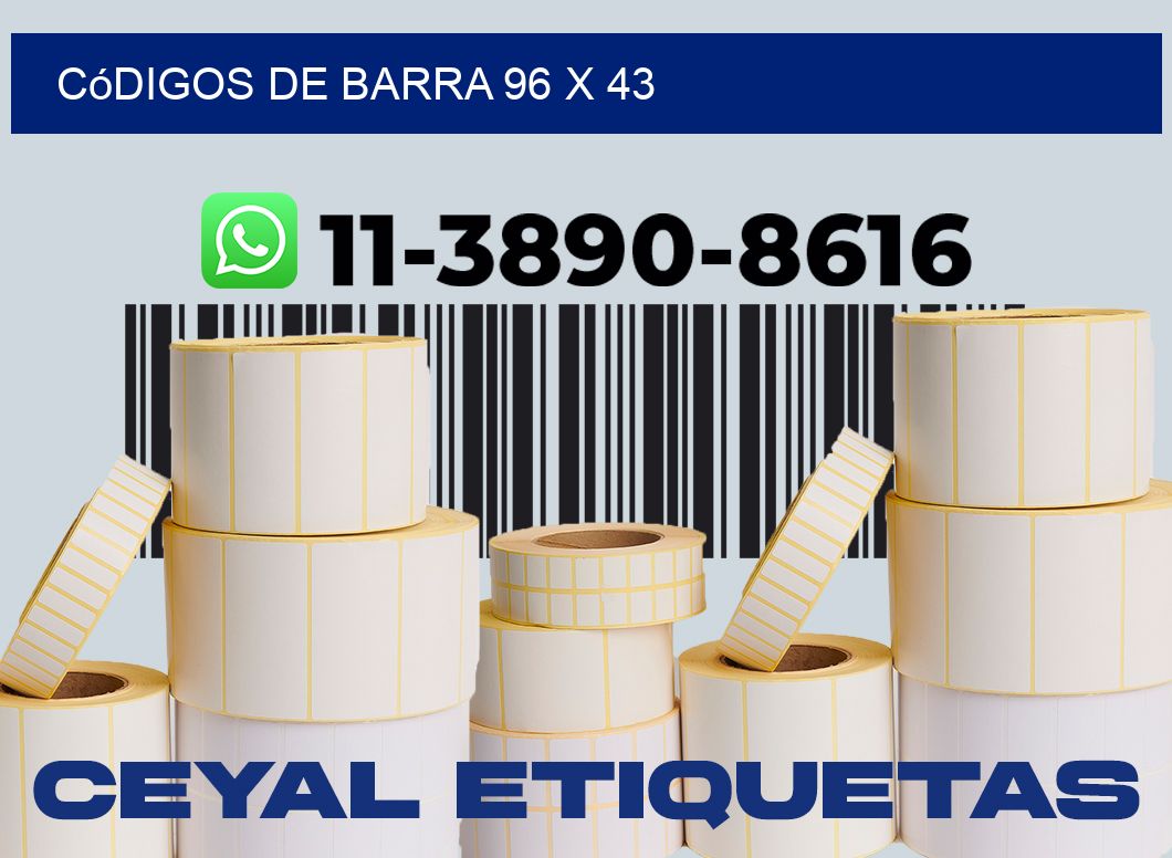 códigos de barra 96 x 43