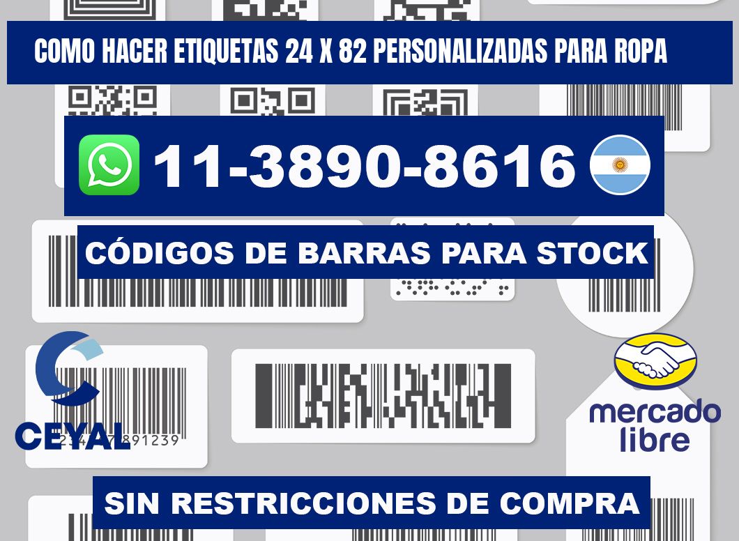 como hacer etiquetas 24 x 82 personalizadas para ropa