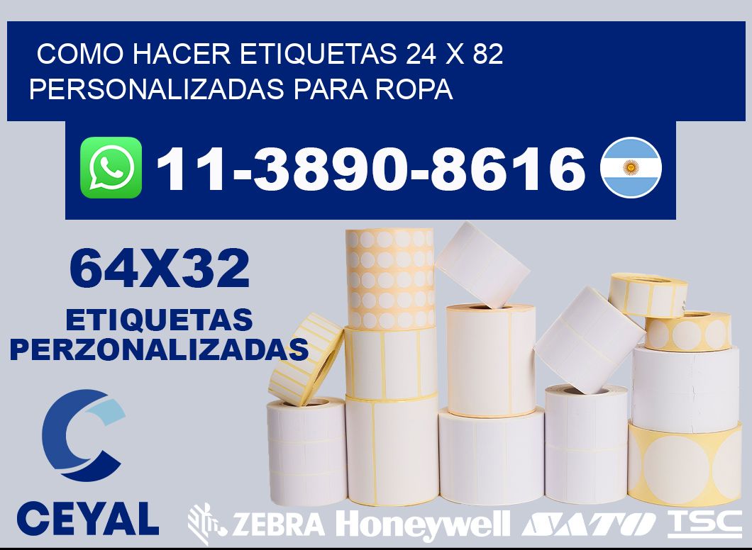 como hacer etiquetas 24 x 82 personalizadas para ropa