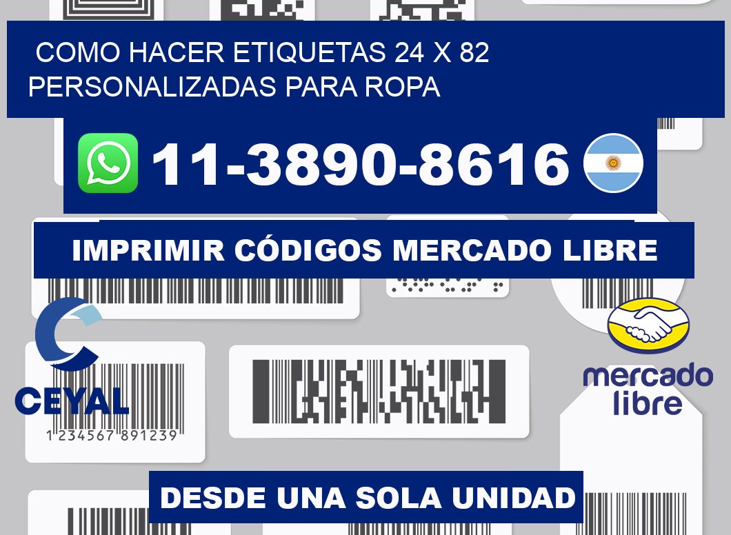 como hacer etiquetas 24 x 82 personalizadas para ropa