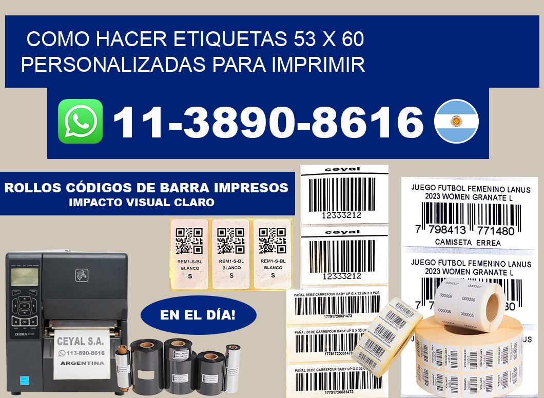 como hacer etiquetas 53 x 60 personalizadas para imprimir