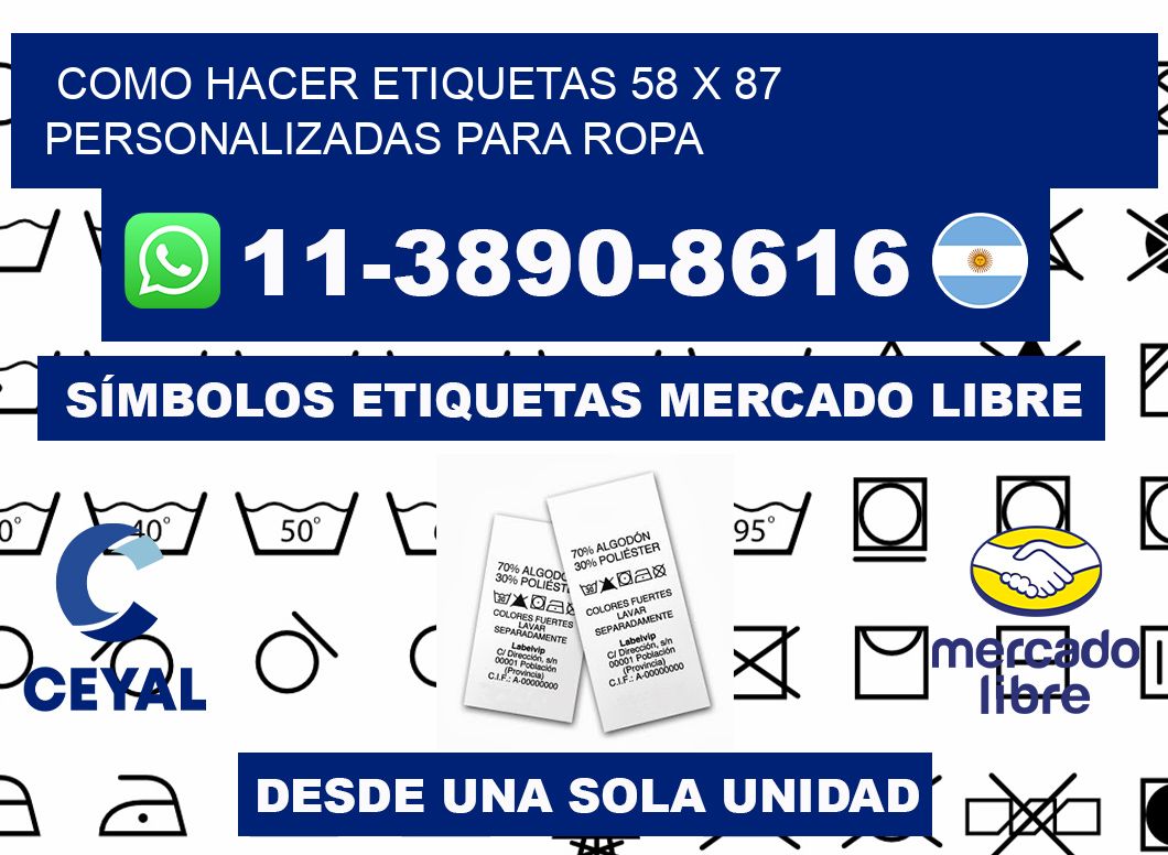 como hacer etiquetas 58 x 87 personalizadas para ropa