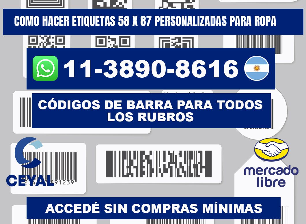 como hacer etiquetas 58 x 87 personalizadas para ropa