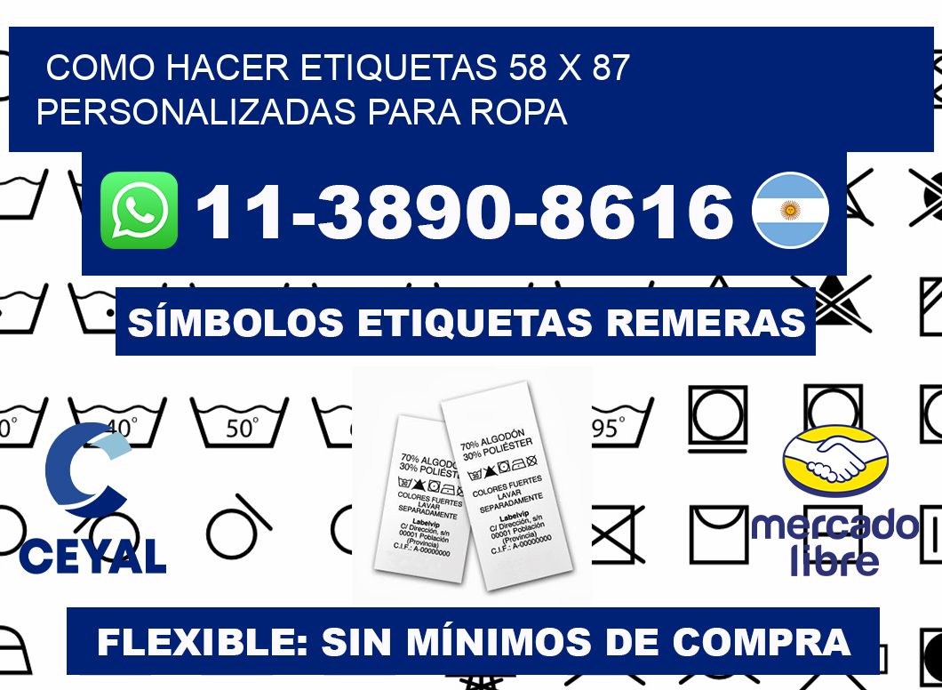 como hacer etiquetas 58 x 87 personalizadas para ropa