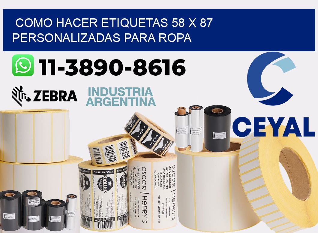 como hacer etiquetas 58 x 87 personalizadas para ropa