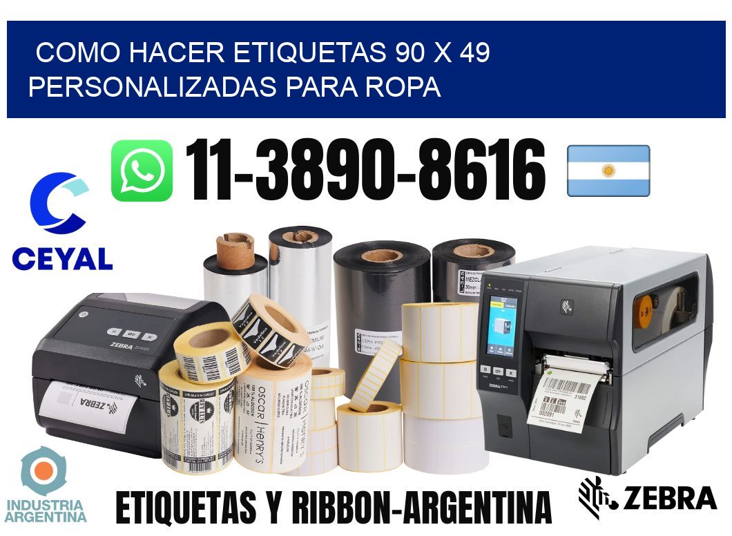 como hacer etiquetas 90 x 49 personalizadas para ropa