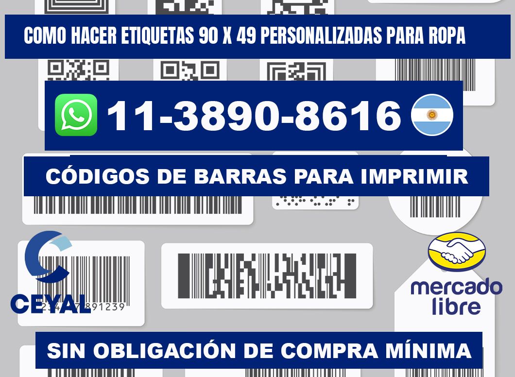 como hacer etiquetas 90 x 49 personalizadas para ropa