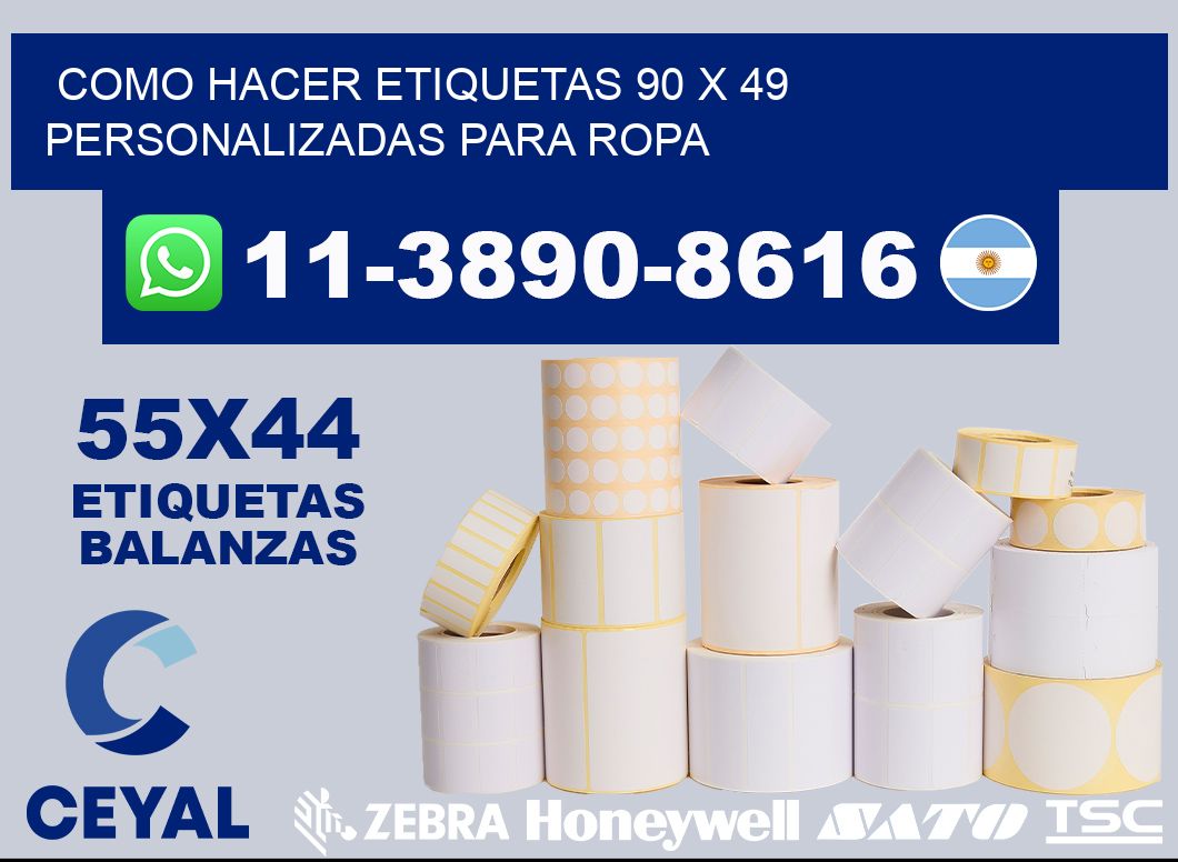como hacer etiquetas 90 x 49 personalizadas para ropa
