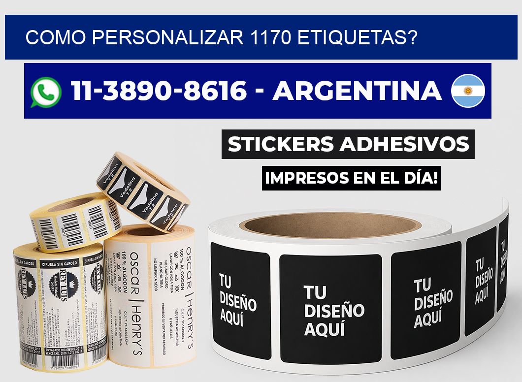 como personalizar 1170 etiquetas?