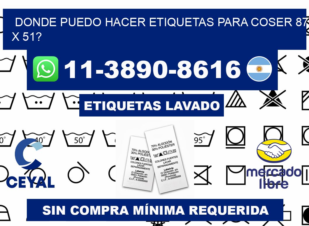 donde puedo hacer etiquetas para coser 87 x 51?