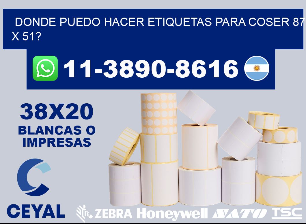 donde puedo hacer etiquetas para coser 87 x 51?