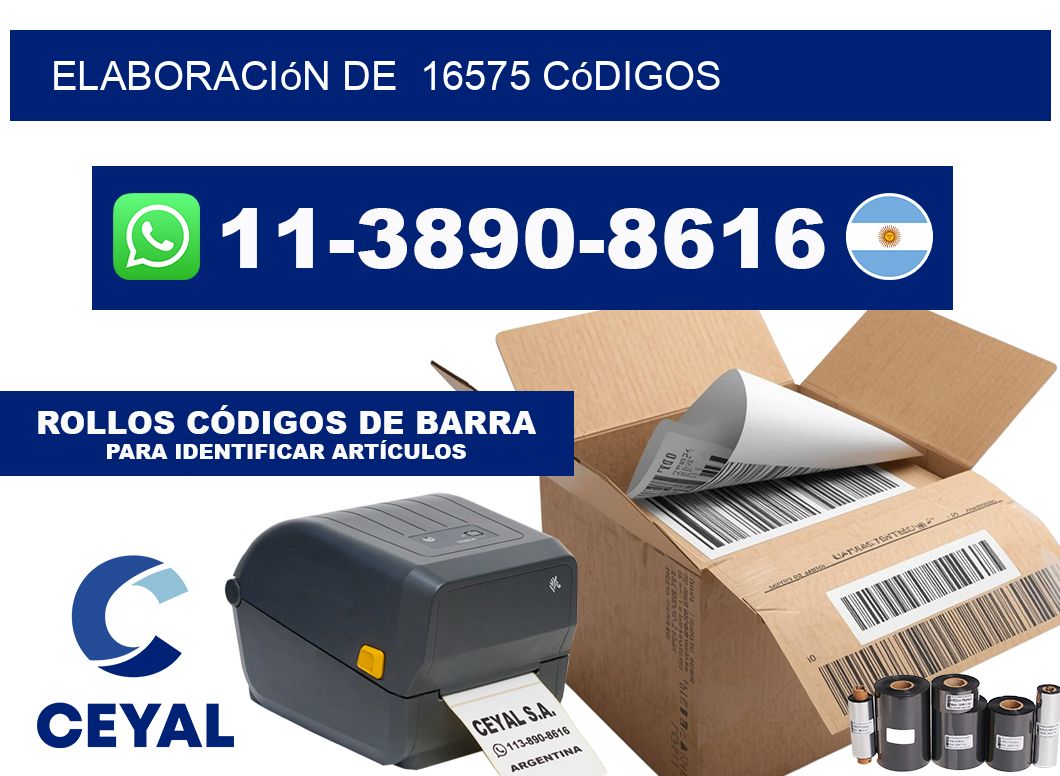 elaboración de  16575 códigos