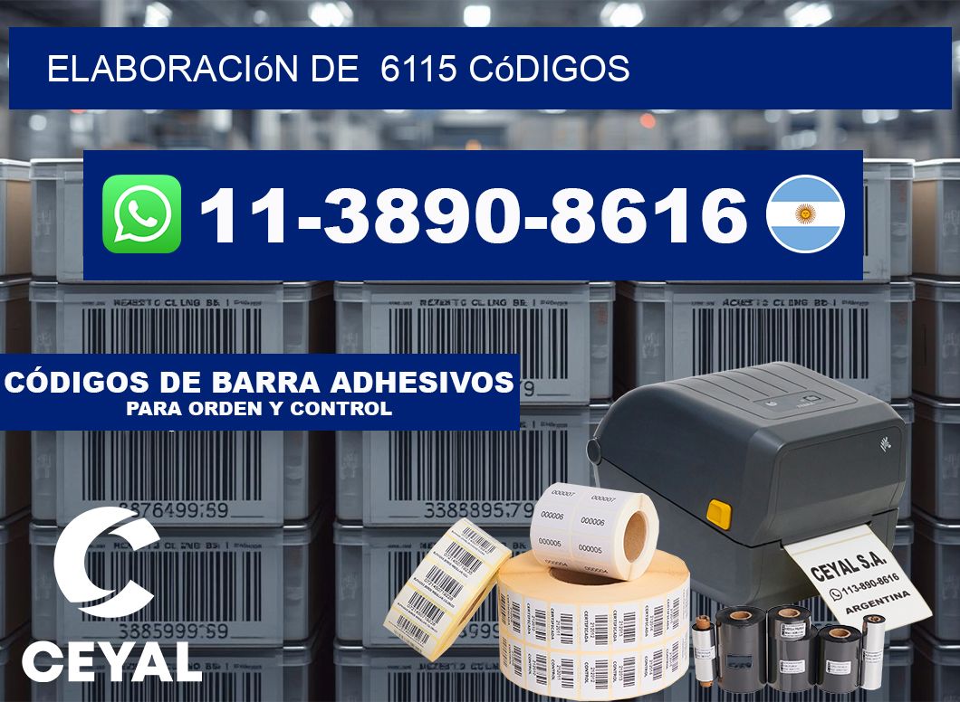 elaboración de 6115 códigos