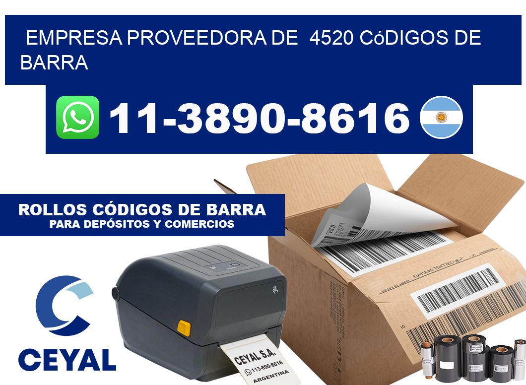 empresa proveedora de  4520 códigos de barra