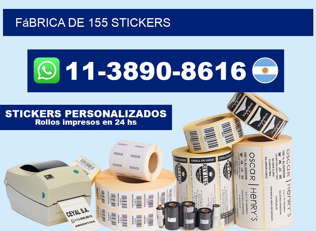 fábrica de 155 stickers