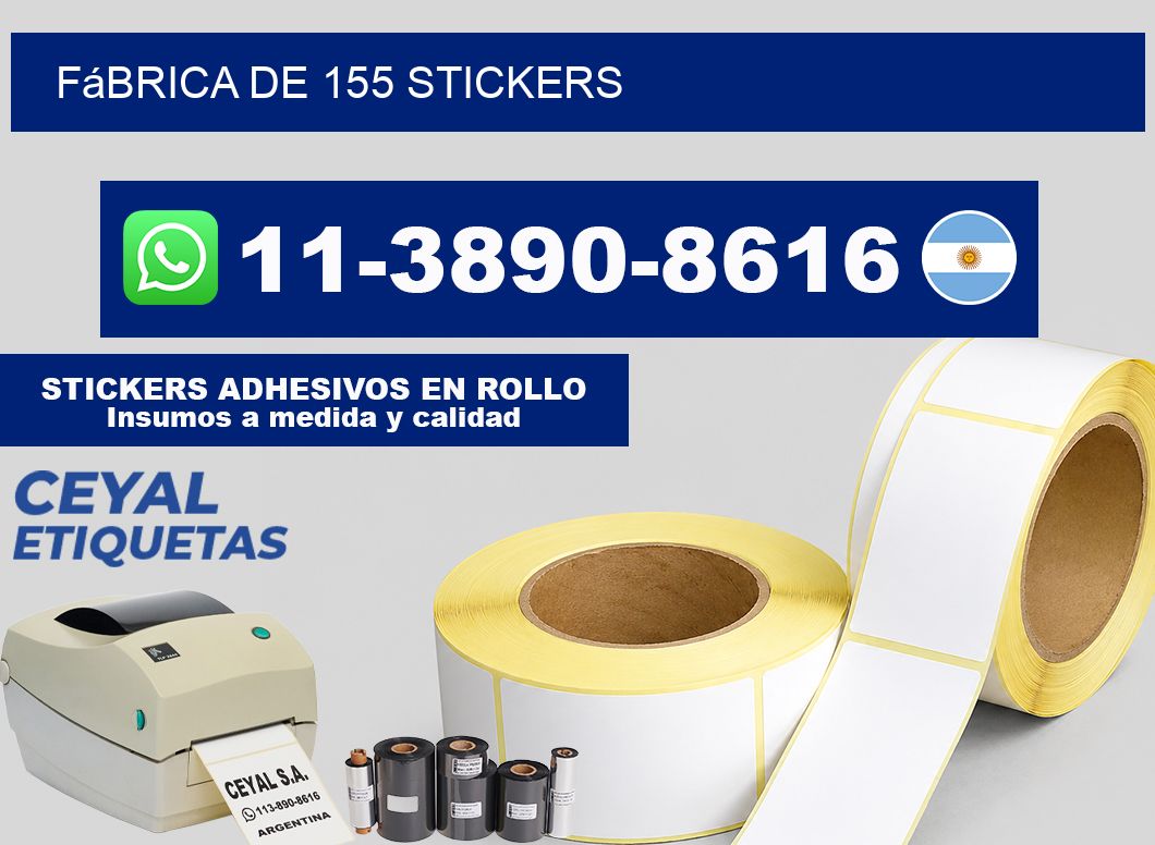 fábrica de 155 stickers