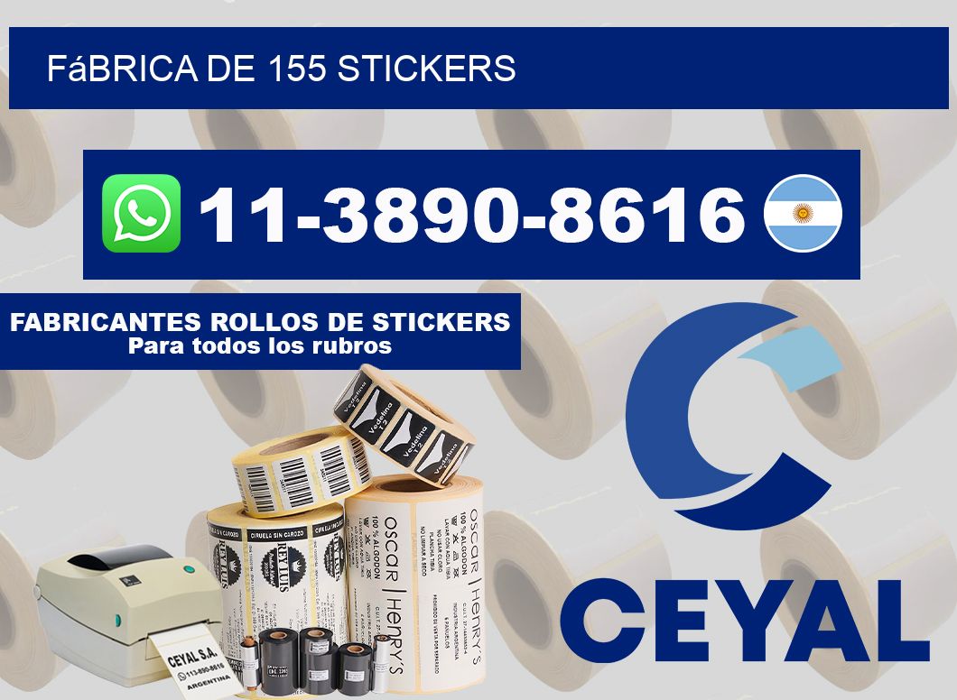 fábrica de 155 stickers