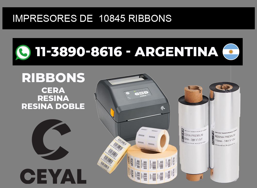 impresores de  10845 ribbons