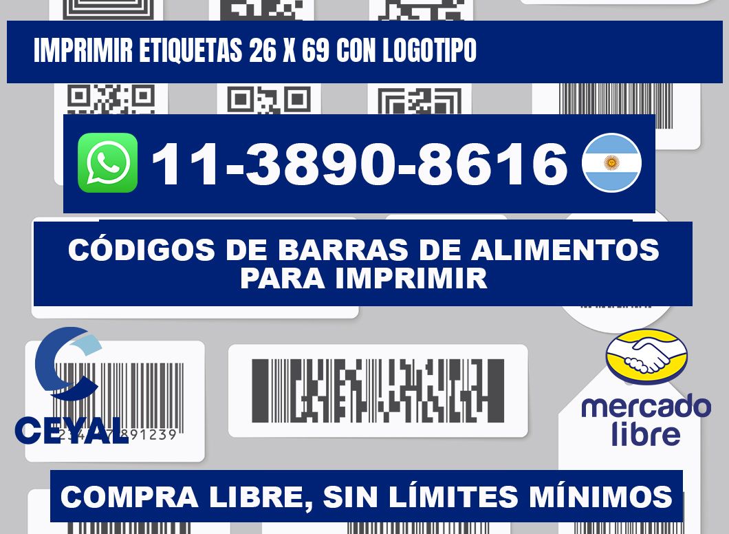 imprimir etiquetas 26 x 69 con logotipo