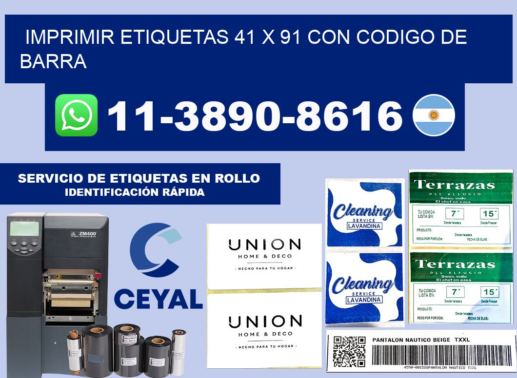 imprimir etiquetas 41 x 91 con codigo de barra