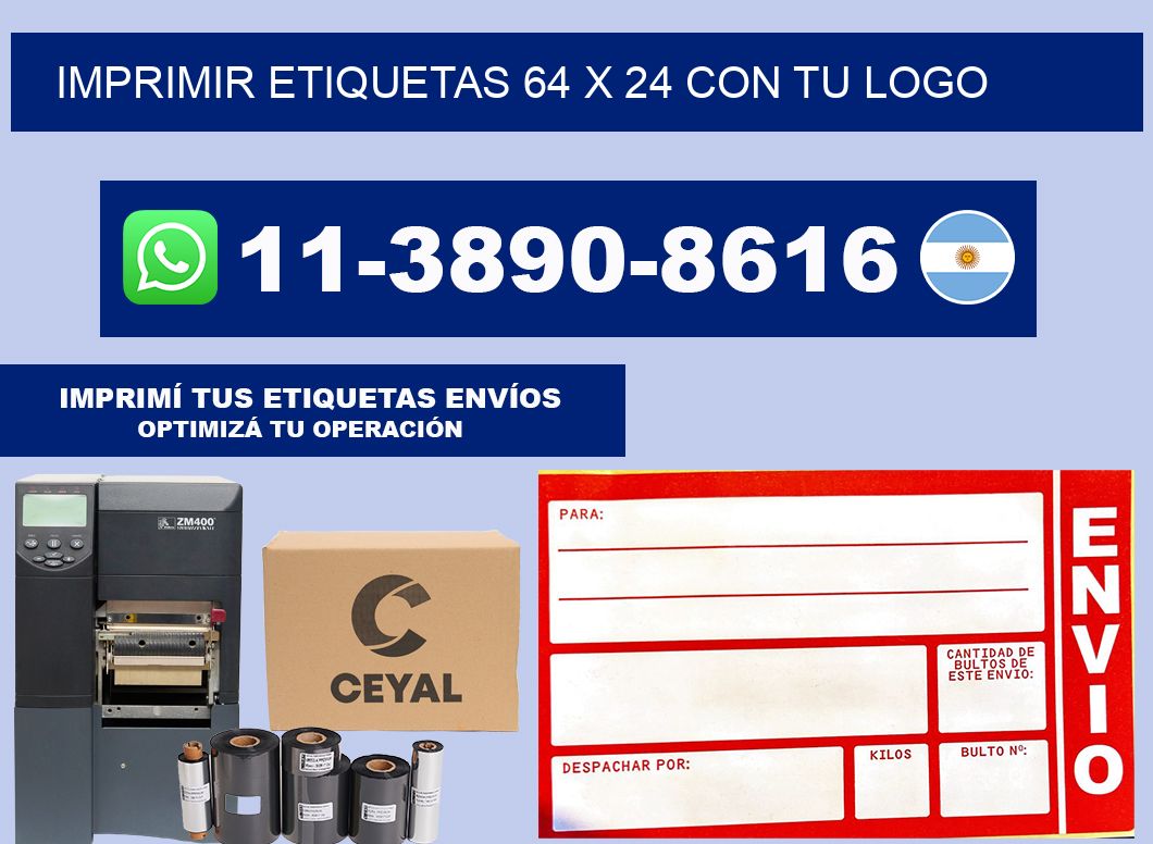 imprimir etiquetas 64 x 24 con tu logo