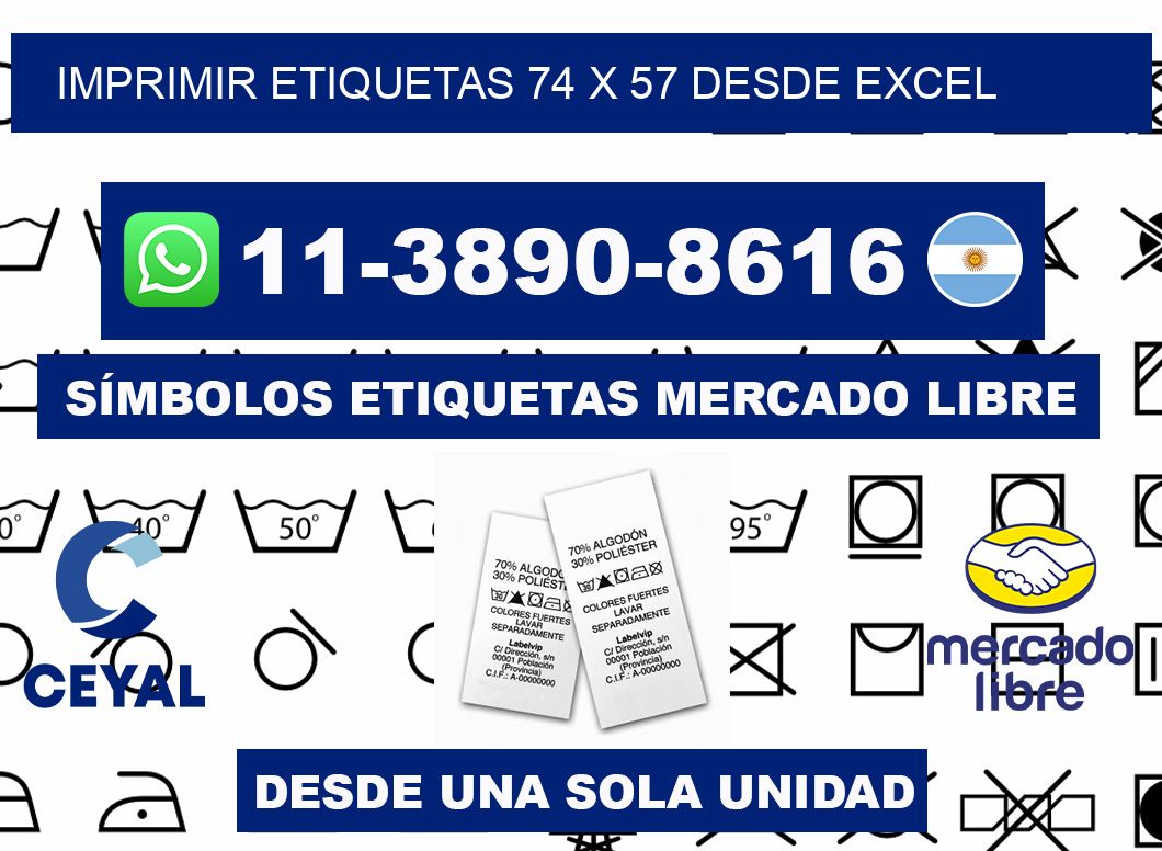 imprimir etiquetas 74 x 57 desde excel