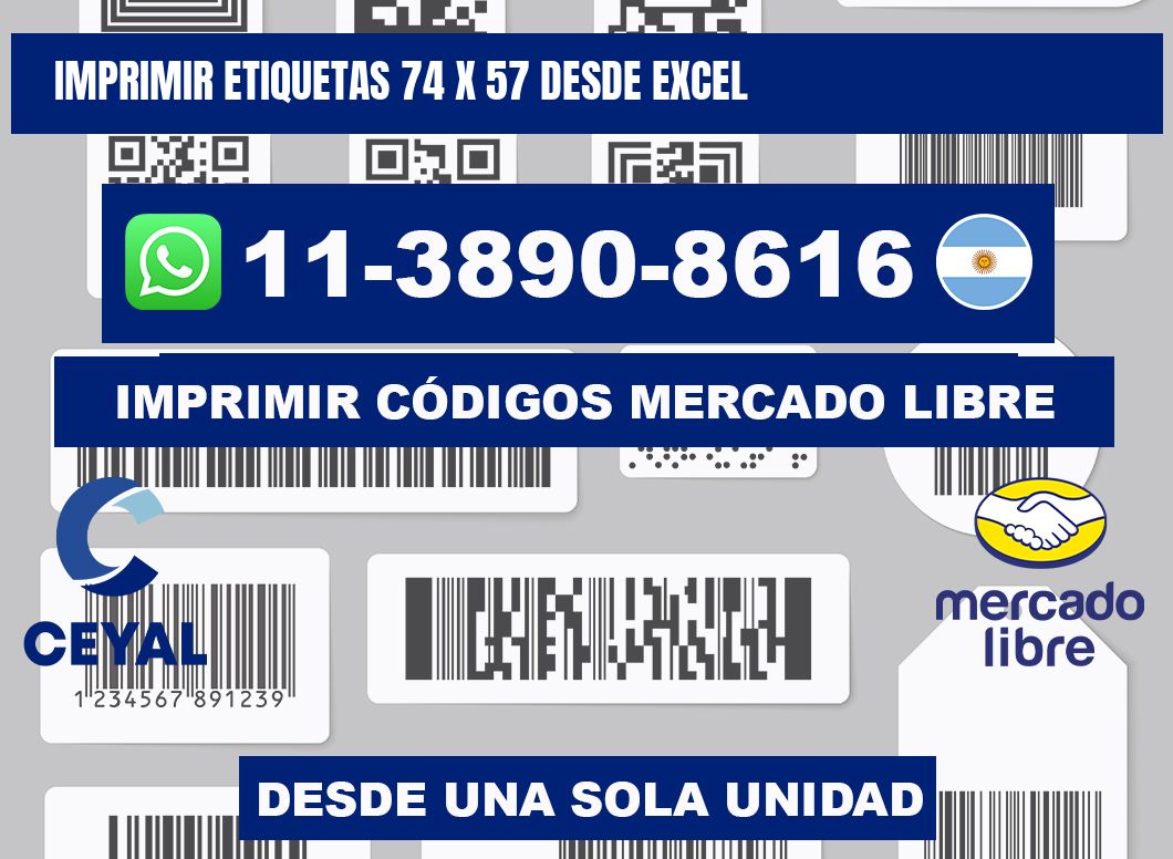imprimir etiquetas 74 x 57 desde excel