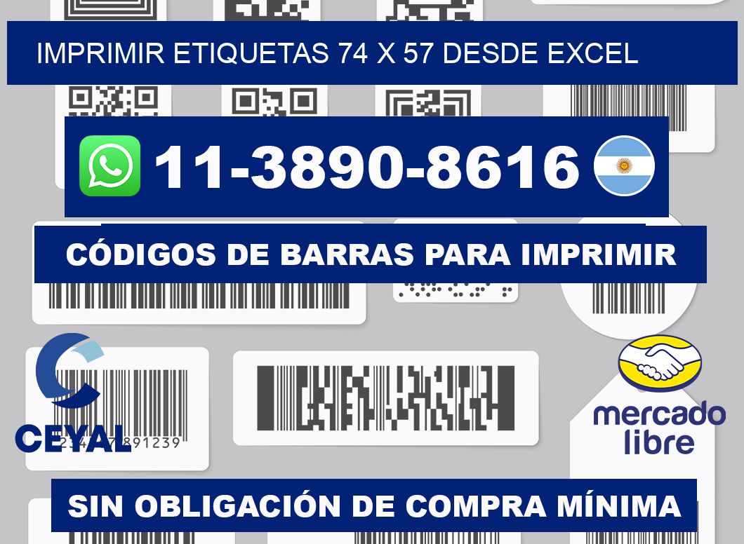imprimir etiquetas 74 x 57 desde excel