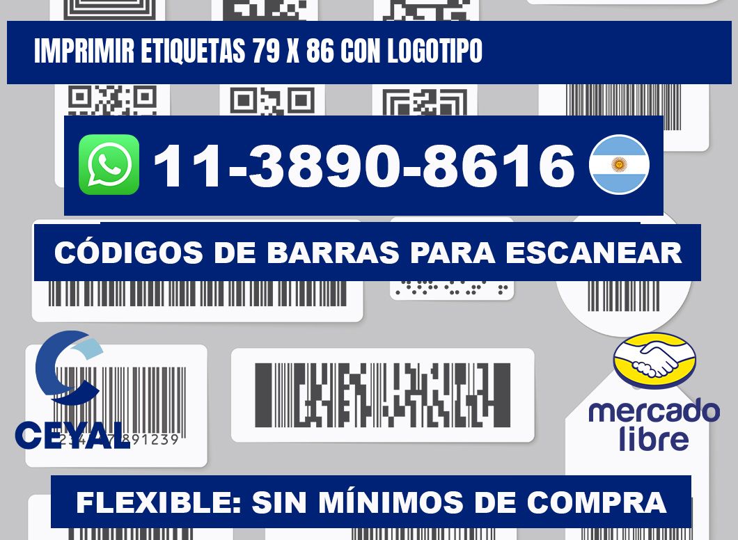 imprimir etiquetas 79 x 86 con logotipo