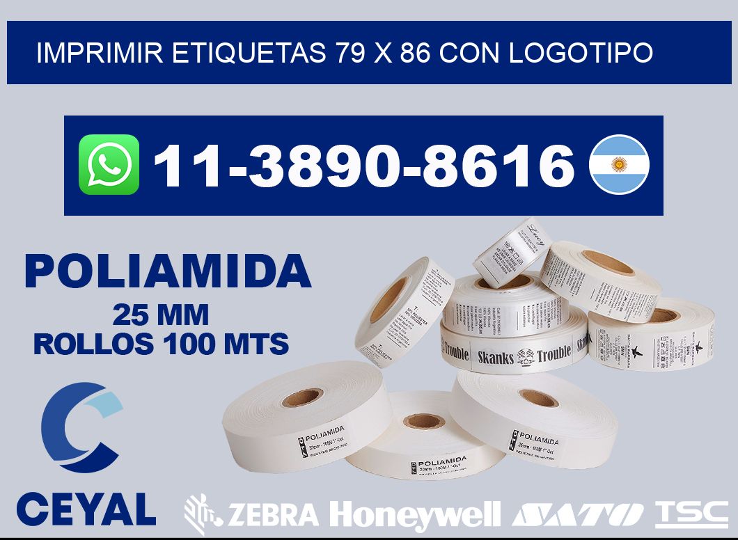 imprimir etiquetas 79 x 86 con logotipo