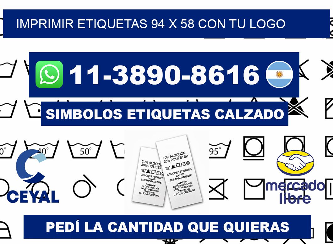imprimir etiquetas 94 x 58 con tu logo