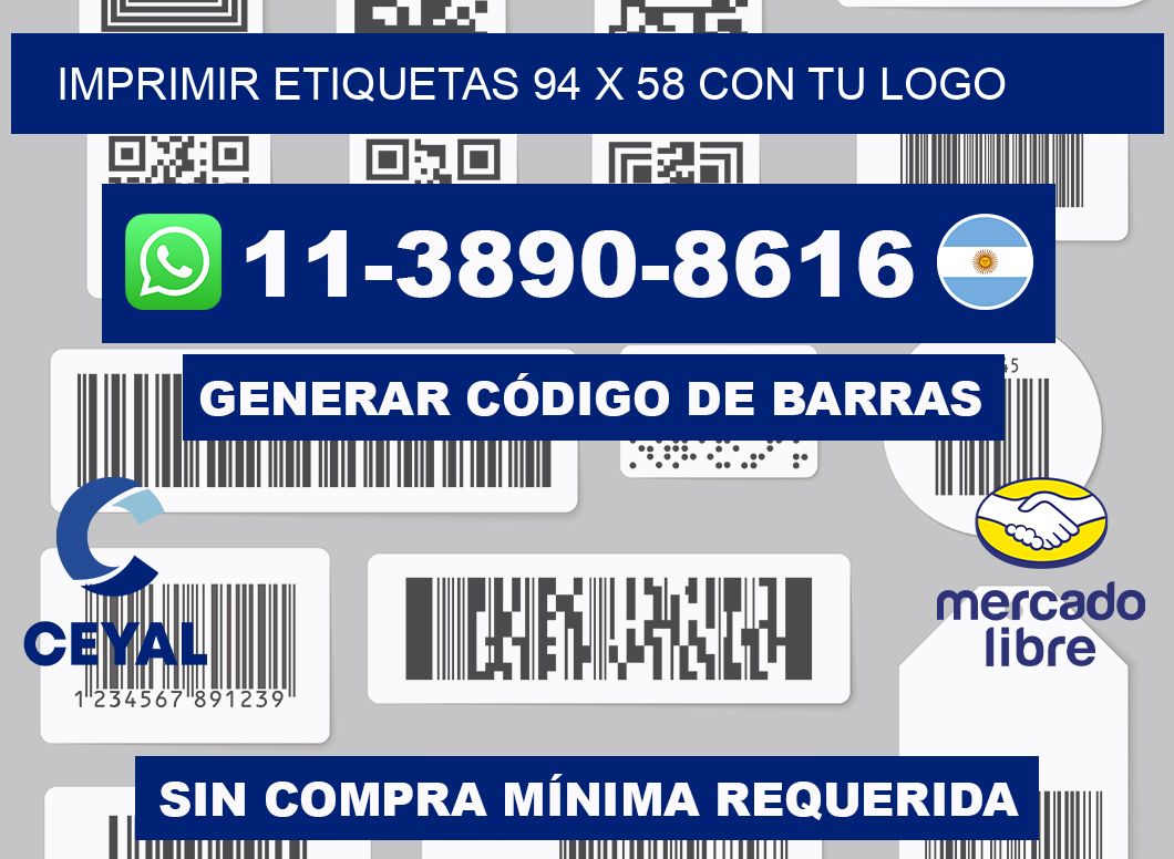 imprimir etiquetas 94 x 58 con tu logo