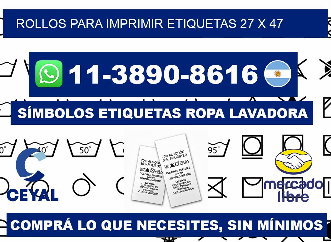 rollos para imprimir etiquetas 27 x 47