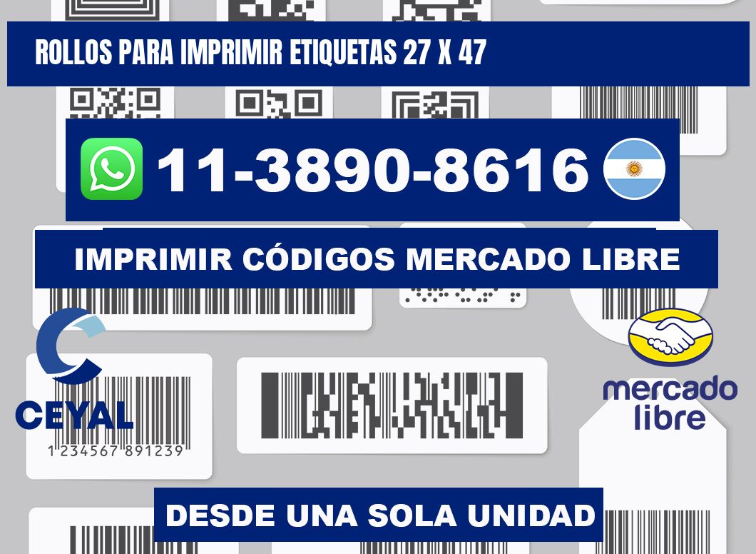 rollos para imprimir etiquetas 27 x 47