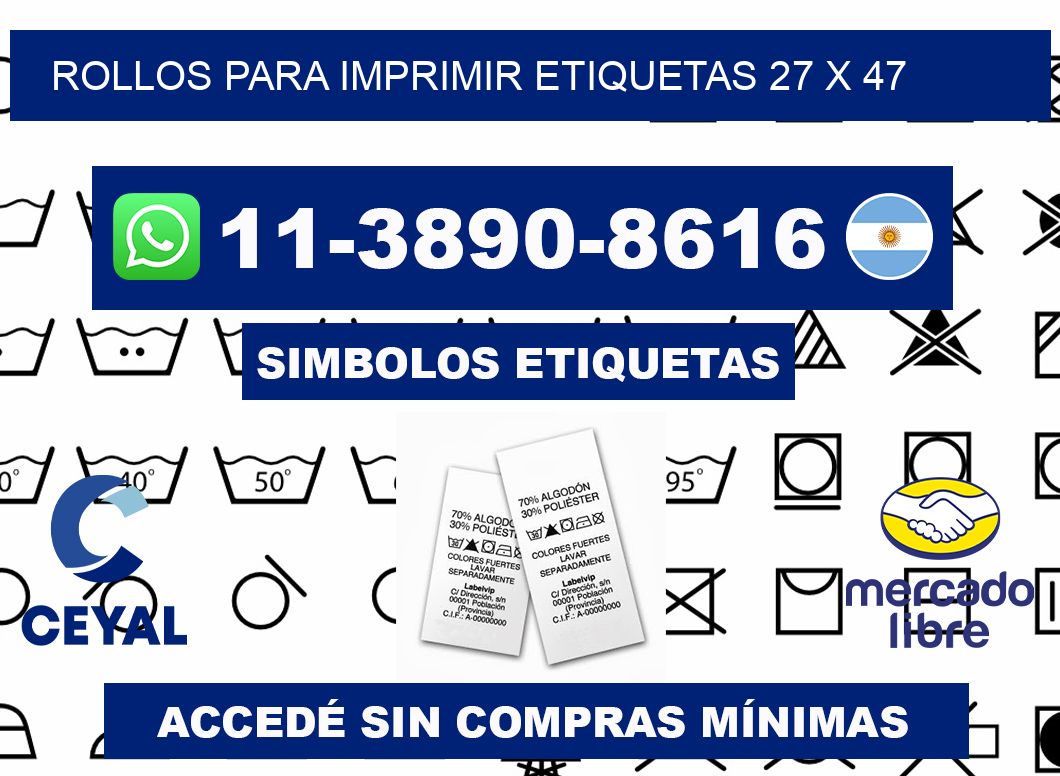 rollos para imprimir etiquetas 27 x 47