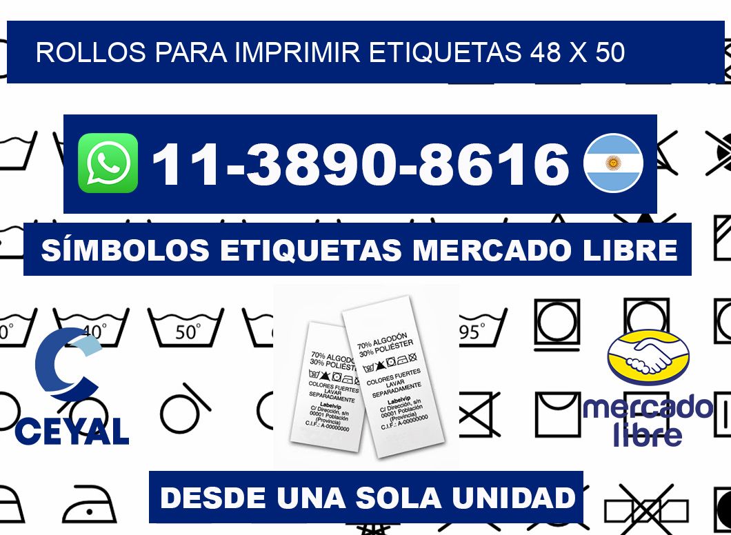 rollos para imprimir etiquetas 48 x 50
