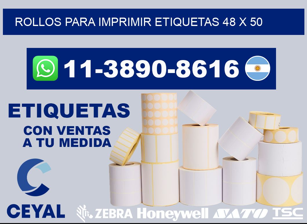rollos para imprimir etiquetas 48 x 50