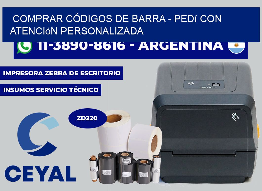 COMPRAR CÓDIGOS DE BARRA - Pedí con atención personalizada