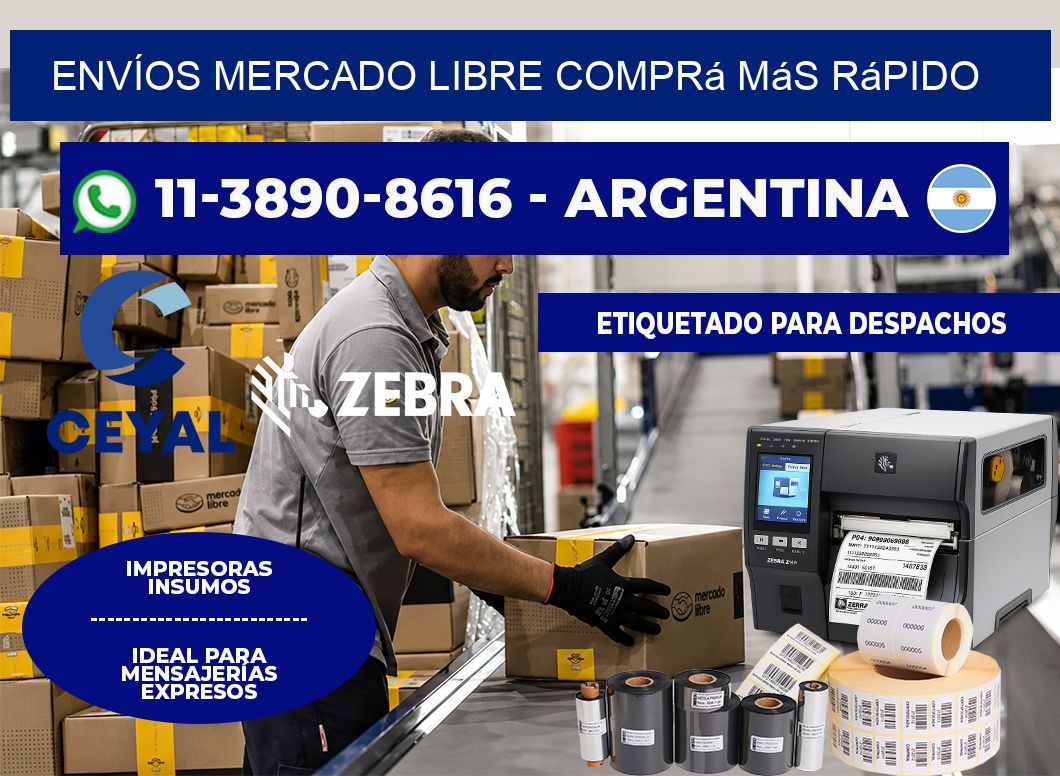 ENVÍOS MERCADO LIBRE Comprá más rápido