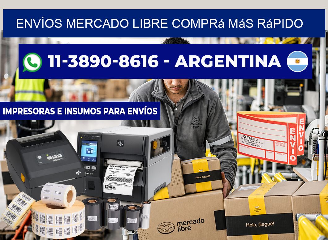 ENVÍOS MERCADO LIBRE Comprá más rápido