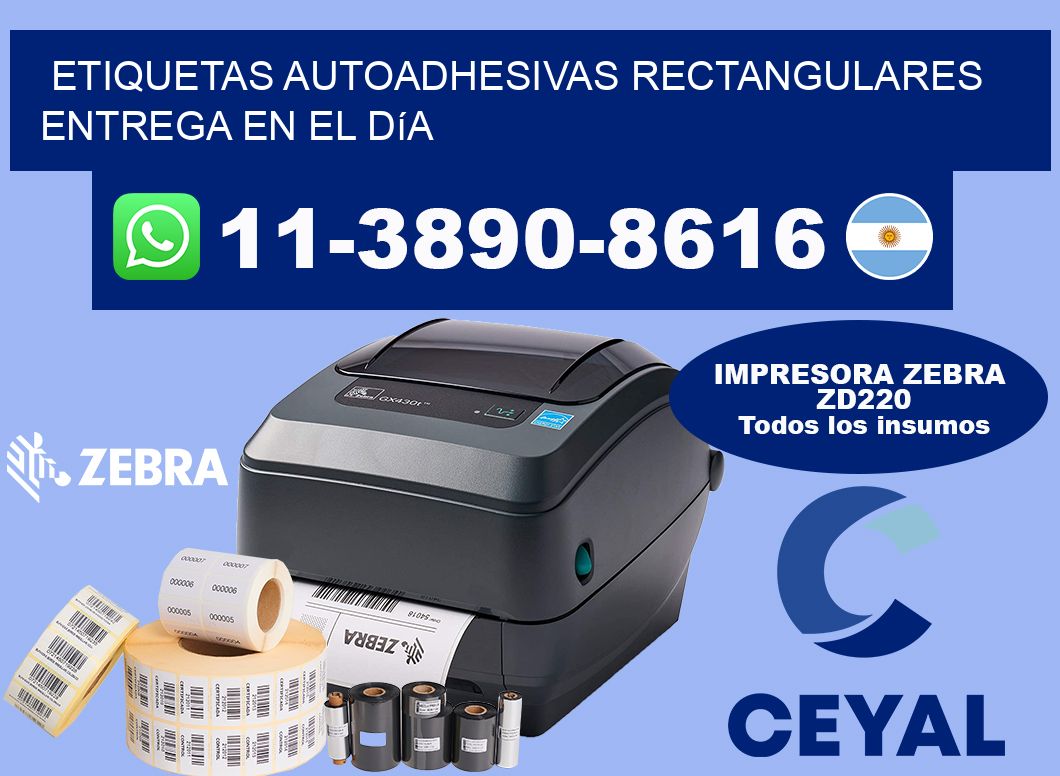 ETIQUETAS AUTOADHESIVAS RECTANGULARES Entrega en el día